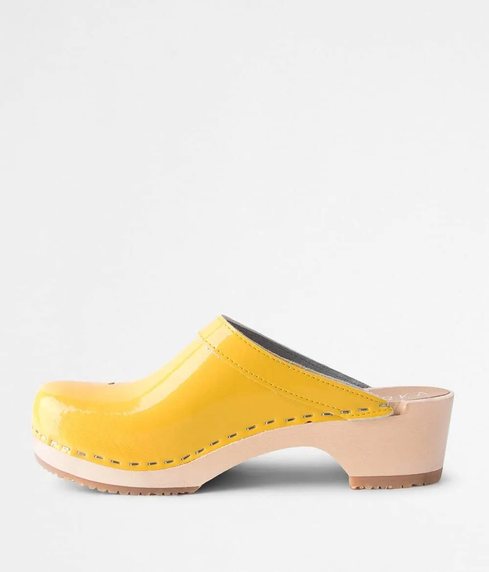 VERKA Women's Wooden Clogs from Sweden - BLOMMA