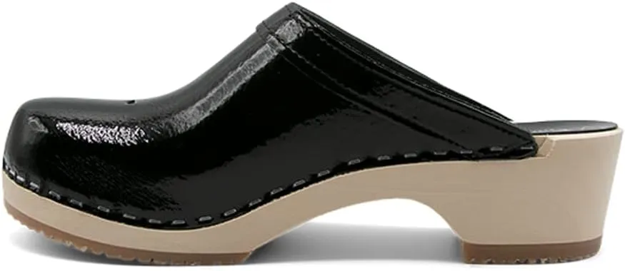 VERKA Women's Wooden Clogs from Sweden - BLOMMA