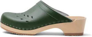VERKA Women's Wooden Clogs from Sweden - BLOMMA