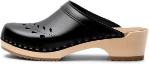 VERKA Women's Wooden Clogs from Sweden - BLOMMA