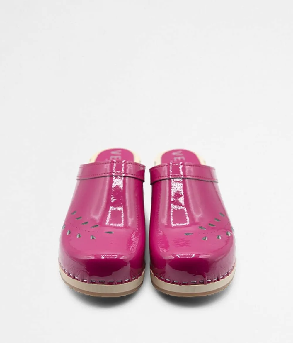 VERKA Women's Wooden Clogs from Sweden - BLOMMA