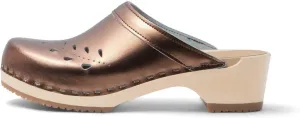 VERKA Women's Wooden Clogs from Sweden - BLOMMA