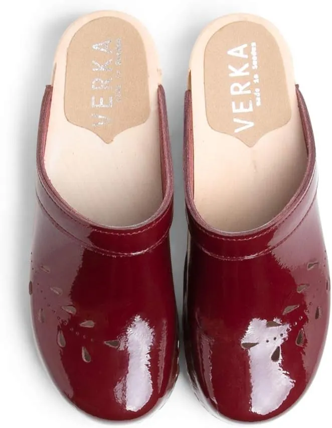 VERKA Women's Wooden Clogs from Sweden - BLOMMA