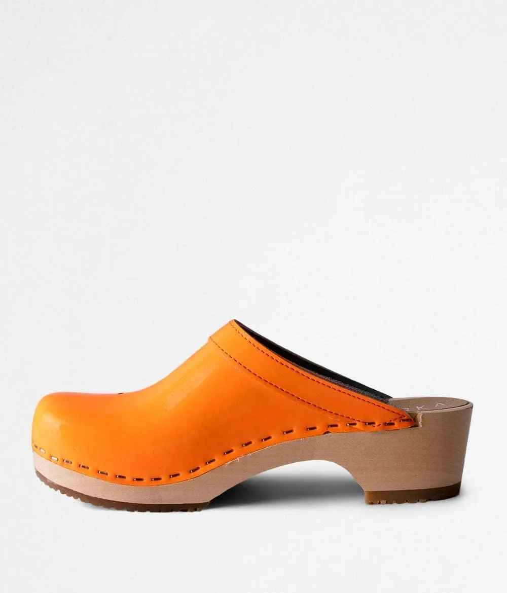 VERKA Women's Wooden Clogs from Sweden - BLOMMA