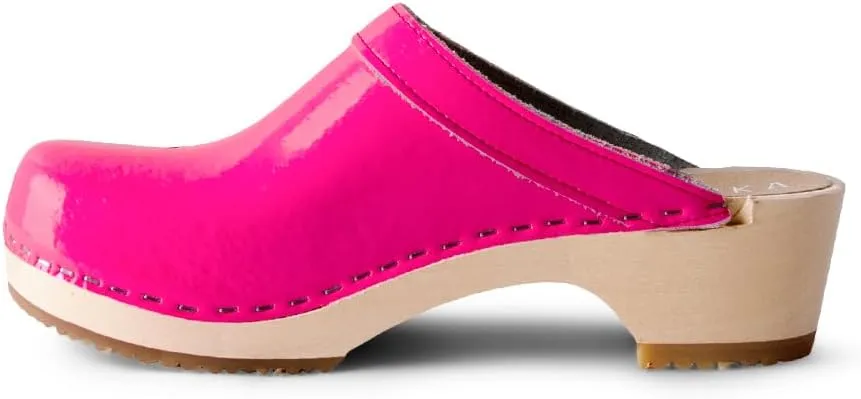 VERKA Women's Wooden Clogs from Sweden - BLOMMA