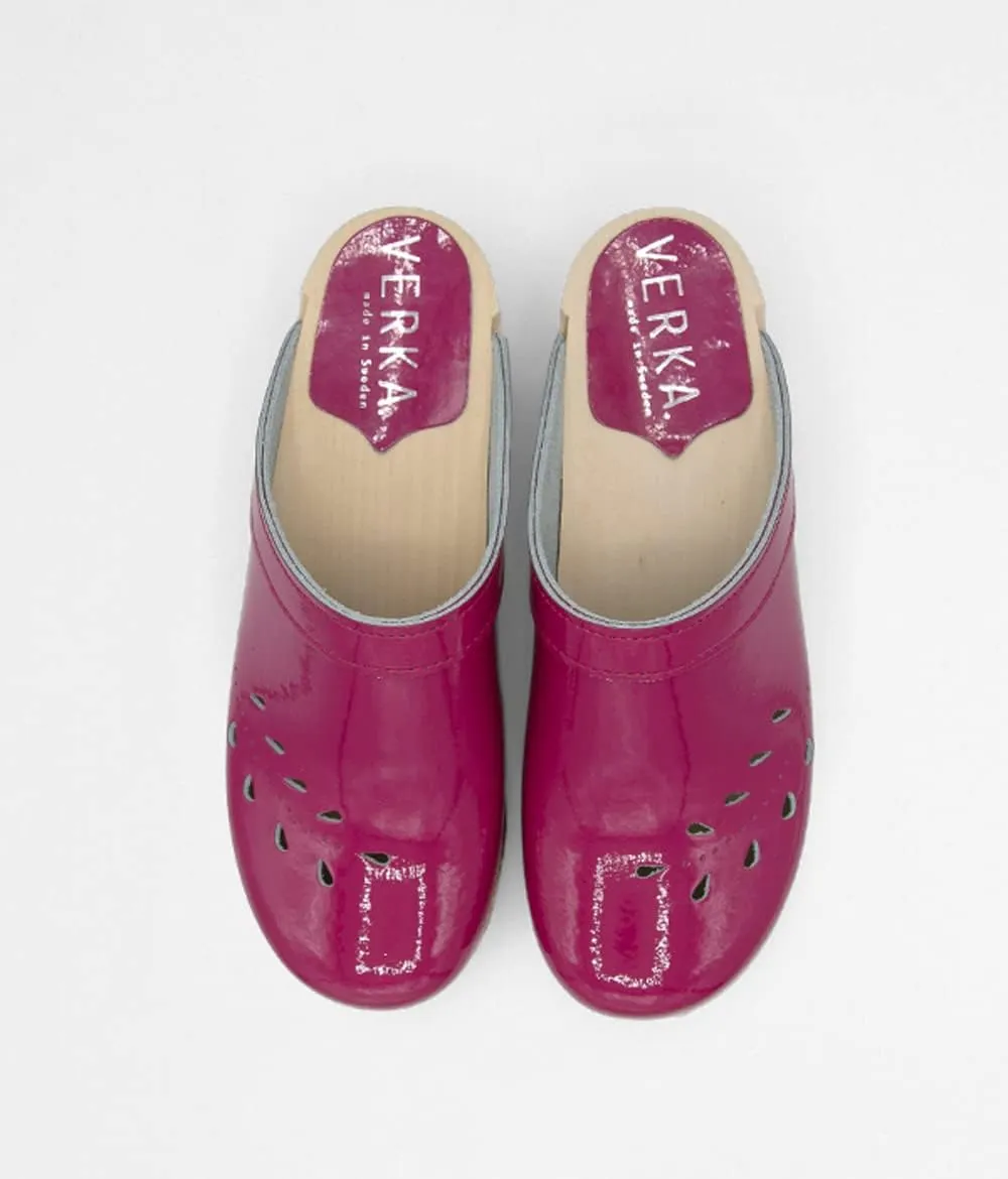 VERKA Women's Wooden Clogs from Sweden - BLOMMA