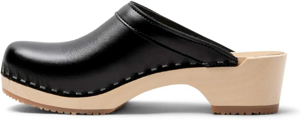 VERKA Women's Wooden Clogs from Sweden - BLOMMA