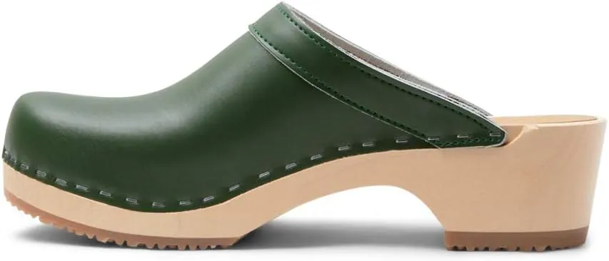 VERKA Women's Wooden Clogs from Sweden - BLOMMA