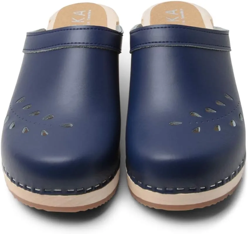 VERKA Women's Wooden Clogs from Sweden - BLOMMA