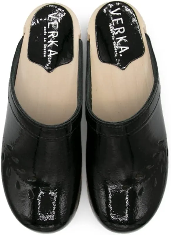 VERKA Women's Wooden Clogs from Sweden - BLOMMA