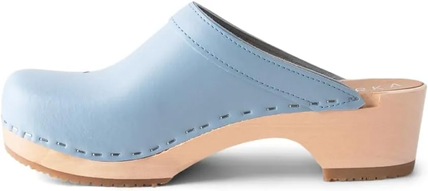 VERKA Women's Wooden Clogs from Sweden - BLOMMA