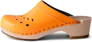 VERKA Women's Wooden Clogs from Sweden - BLOMMA