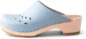 VERKA Women's Wooden Clogs from Sweden - BLOMMA