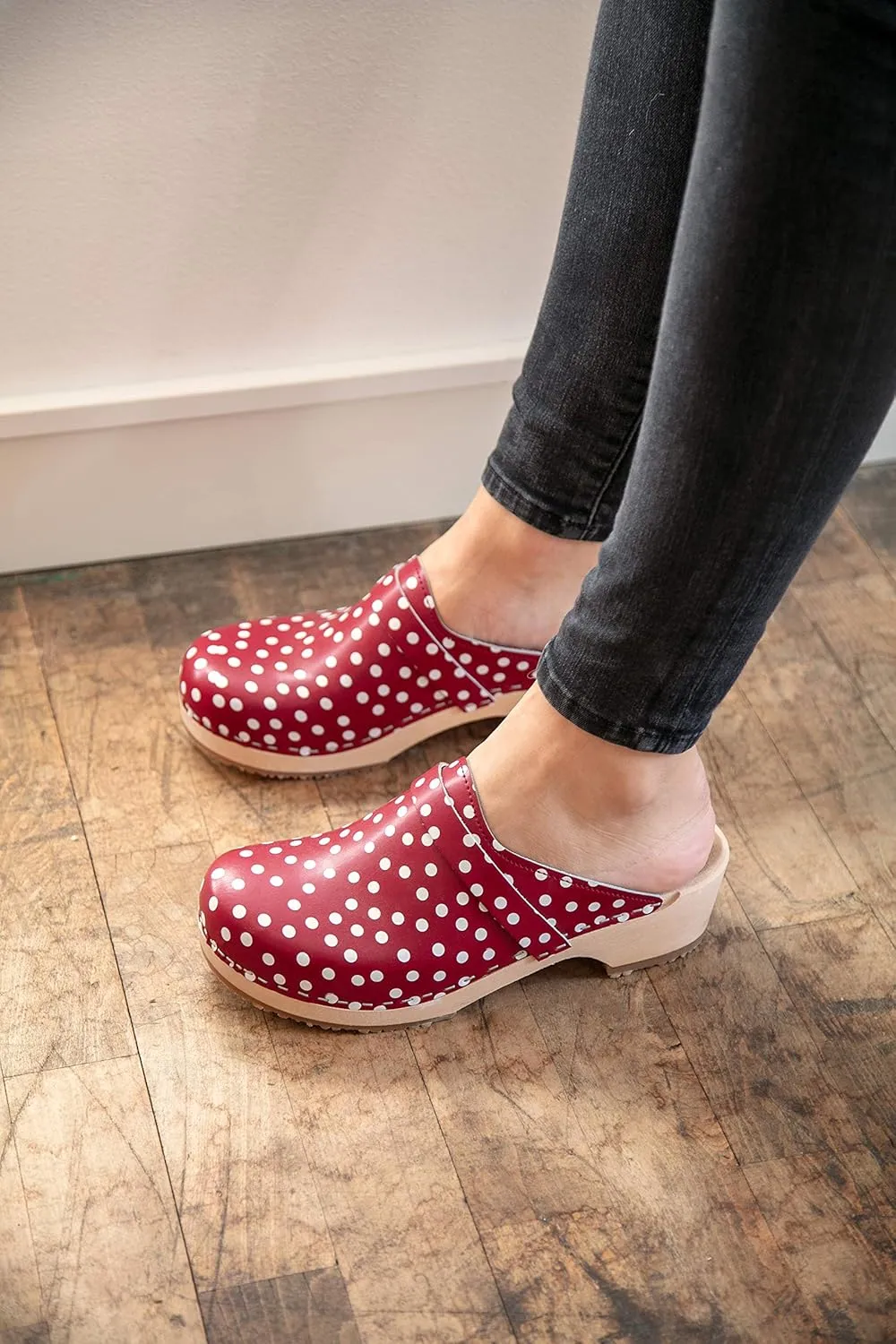 VERKA Women's Wooden Clogs from Sweden - LEDIG