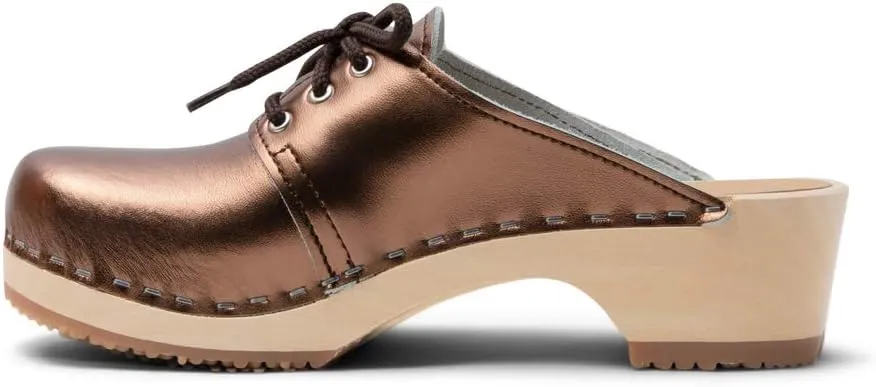 VERKA Women's Wooden Clogs from Sweden - ROSETT