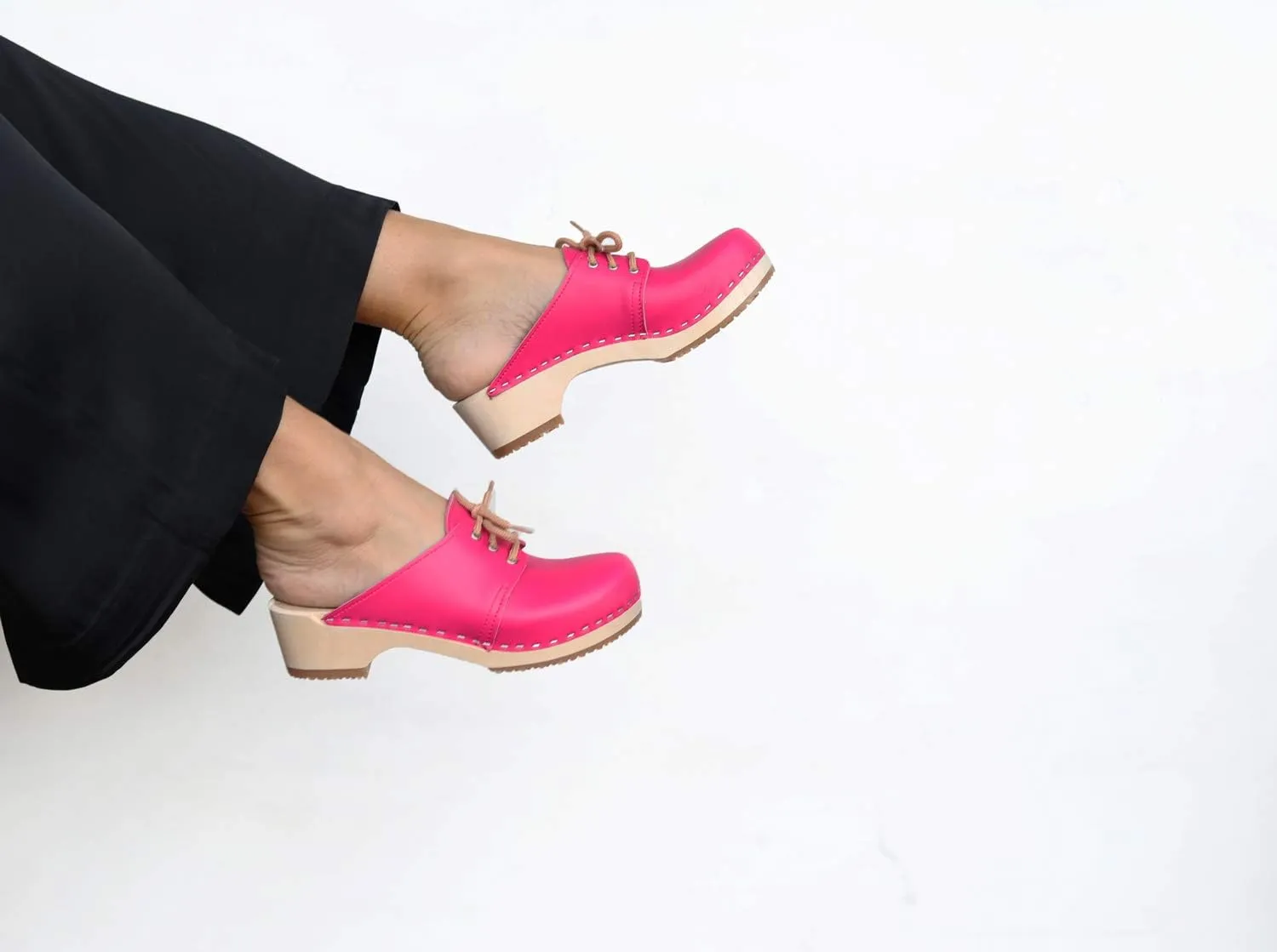VERKA Women's Wooden Clogs from Sweden - ROSETT