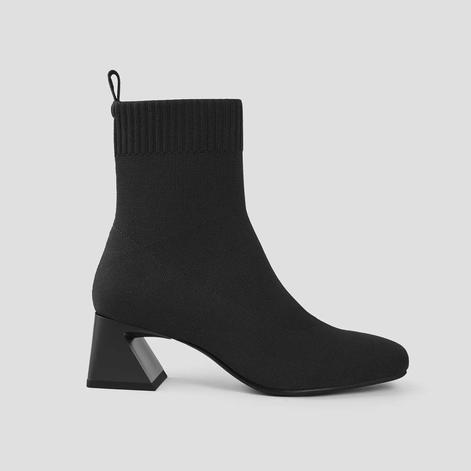 VIVAIA Regina Pro Women's High Heels Ankle Boots Slip on Square Toe Ankle Booties 2.2'' Mid-High Chunky Heel Booties Lady Dress Short Winter Fall Boots