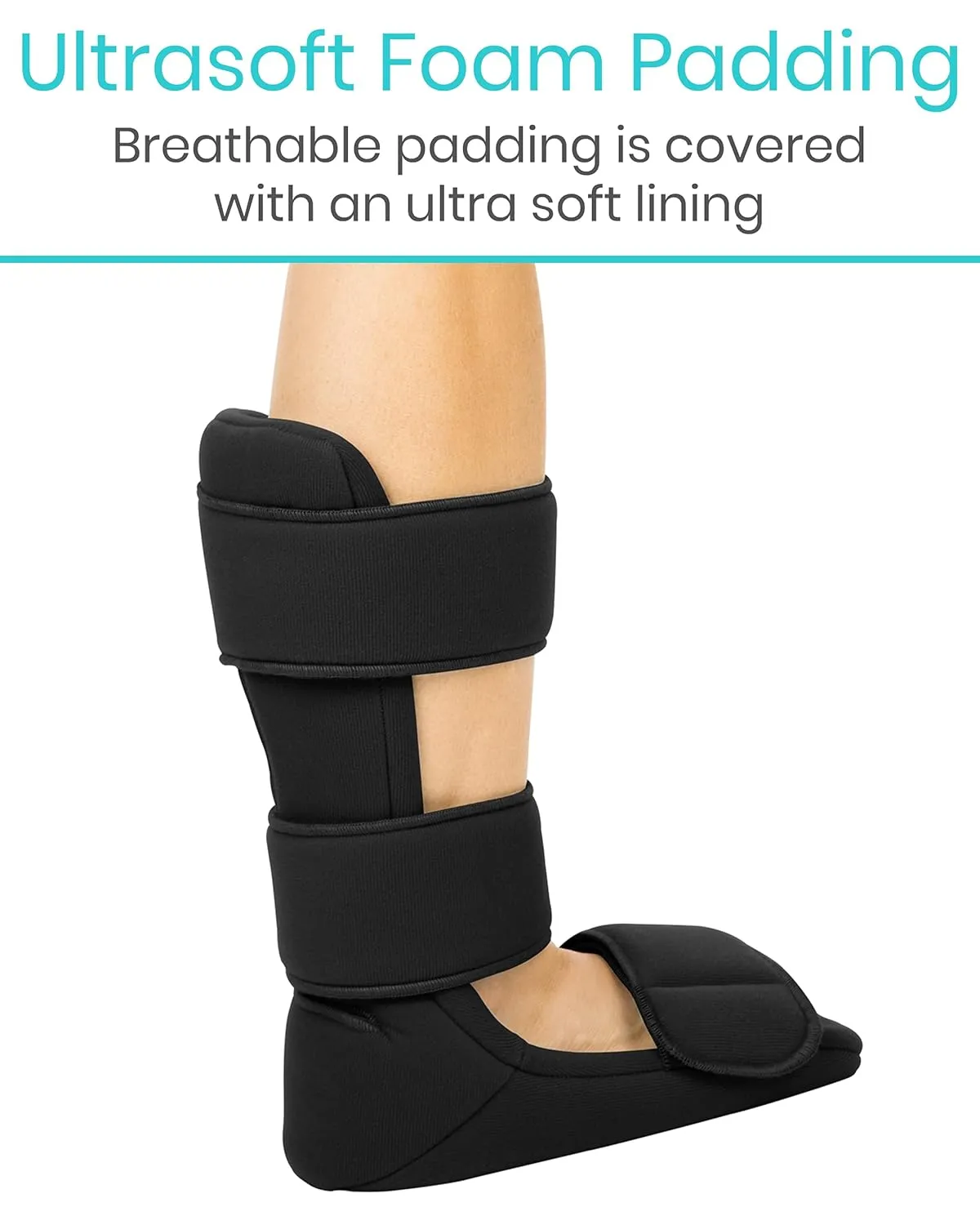 Vive Plantar Fasciitis Night Splint Plus Trigger Point Stretch Wedges - Soft Leg Brace Support, Orthopedic Sleeping Immobilizer Stretch Boot (X-Large: Men's: 11.5-12.5, Women's: 12.5-14)
