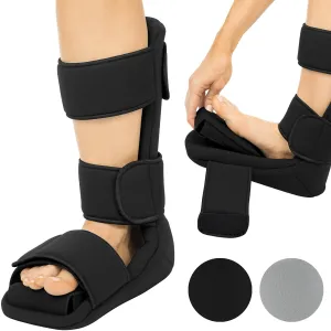 Vive Plantar Fasciitis Night Splint Plus Trigger Point Stretch Wedges - Soft Leg Brace Support, Orthopedic Sleeping Immobilizer Stretch Boot (X-Large: Men's: 11.5-12.5, Women's: 12.5-14)