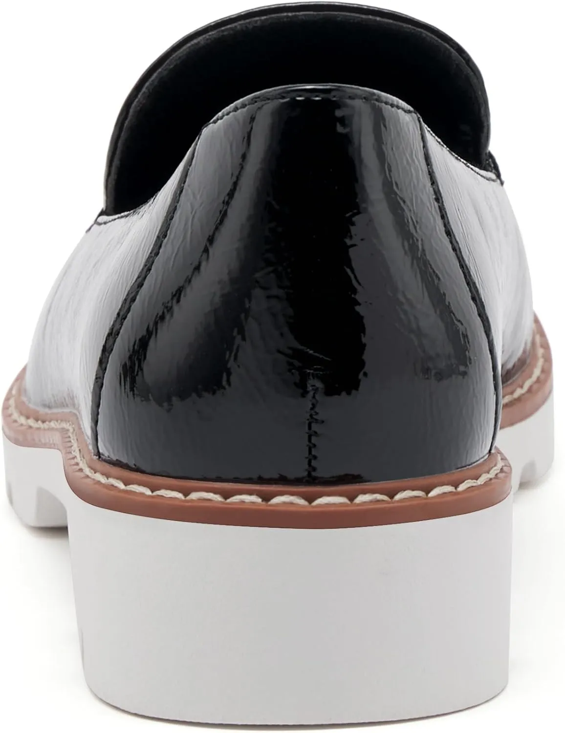 vodvob Women's Loafers Slip-on Shoes for Women Platform Chunky Heel Dressy Casual and Comfort Walking Work Shoes