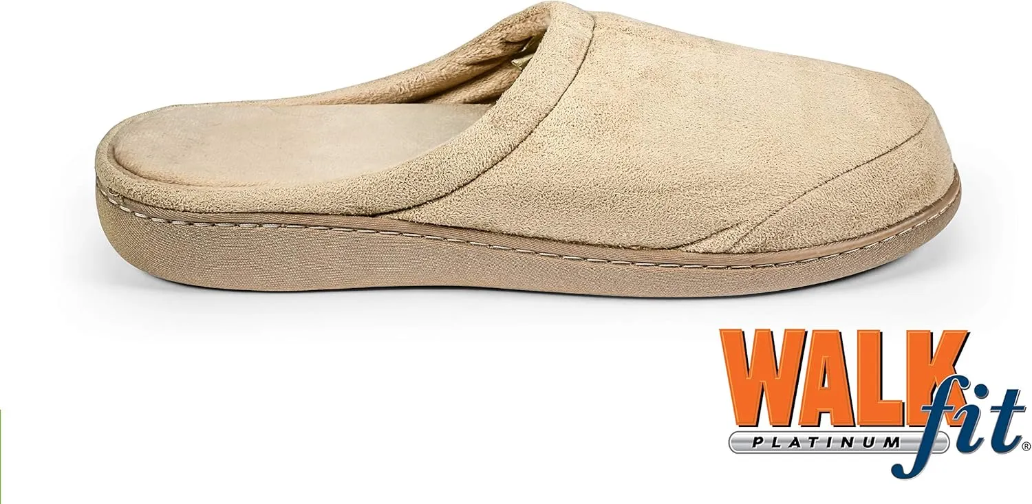 WalkFit Platinum Total Comfort Slippers Women’s or Men’s House Shoes Memory Foam for Use Indoor/Outdoor with Anti