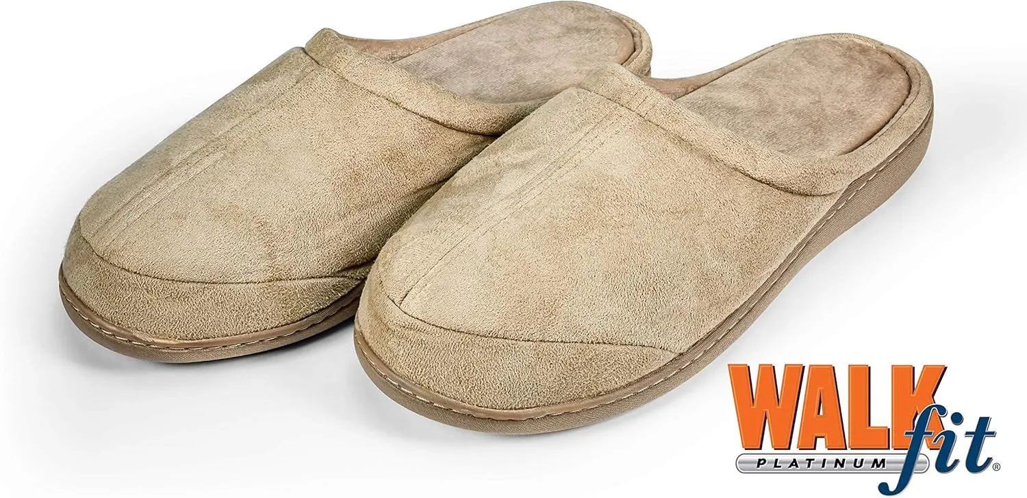 WalkFit Platinum Total Comfort Slippers Women’s or Men’s House Shoes Memory Foam for Use Indoor/Outdoor with Anti
