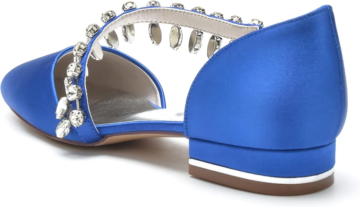 Wedding Bridal Shoes Lady Elegant Satin Dress Flats Shoes Bridal Round Toe Flats 2.5Cm