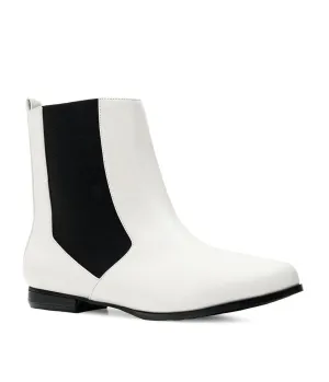 White Chelsea Style Fashion Booties