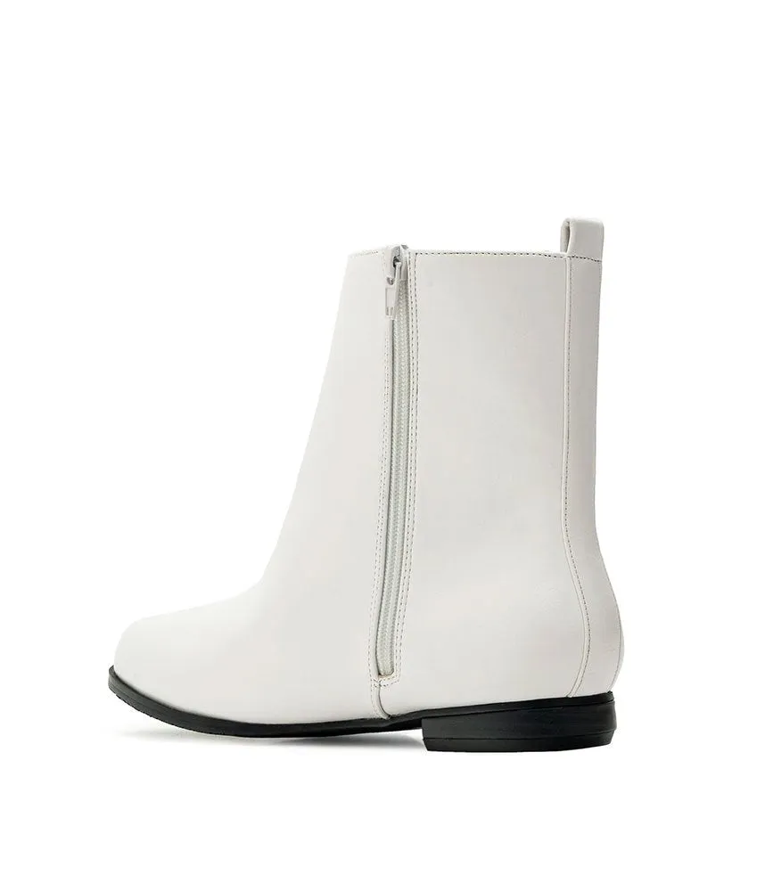 White Chelsea Style Fashion Booties