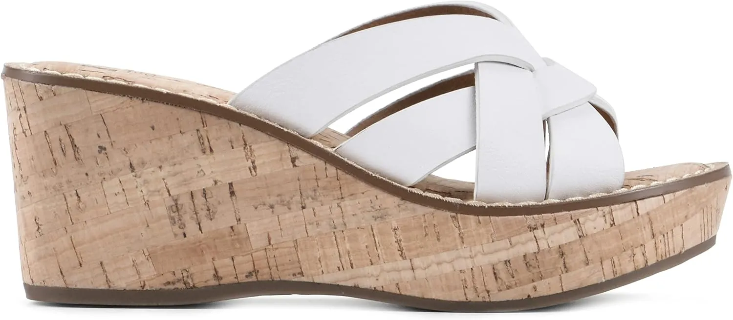 WHITE MOUNTAIN Women's Samwell Platform Wedge Sandal