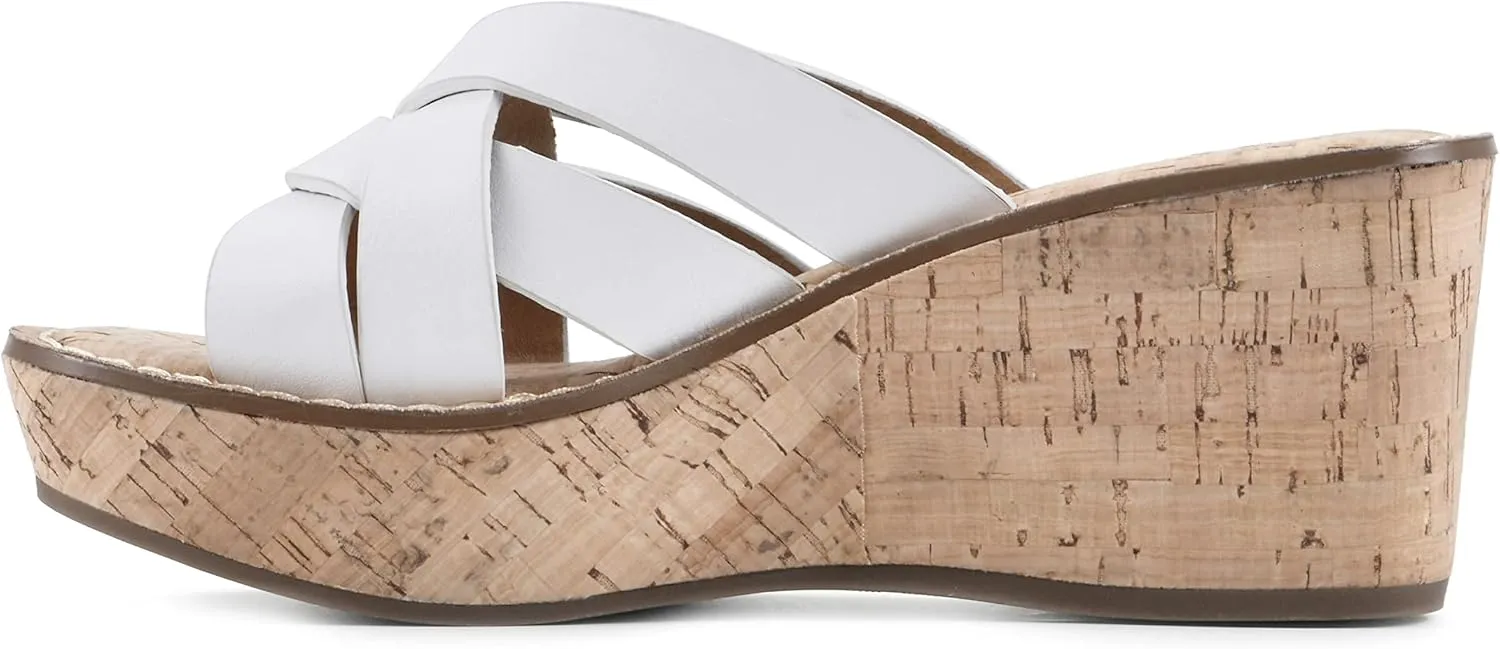 WHITE MOUNTAIN Women's Samwell Platform Wedge Sandal