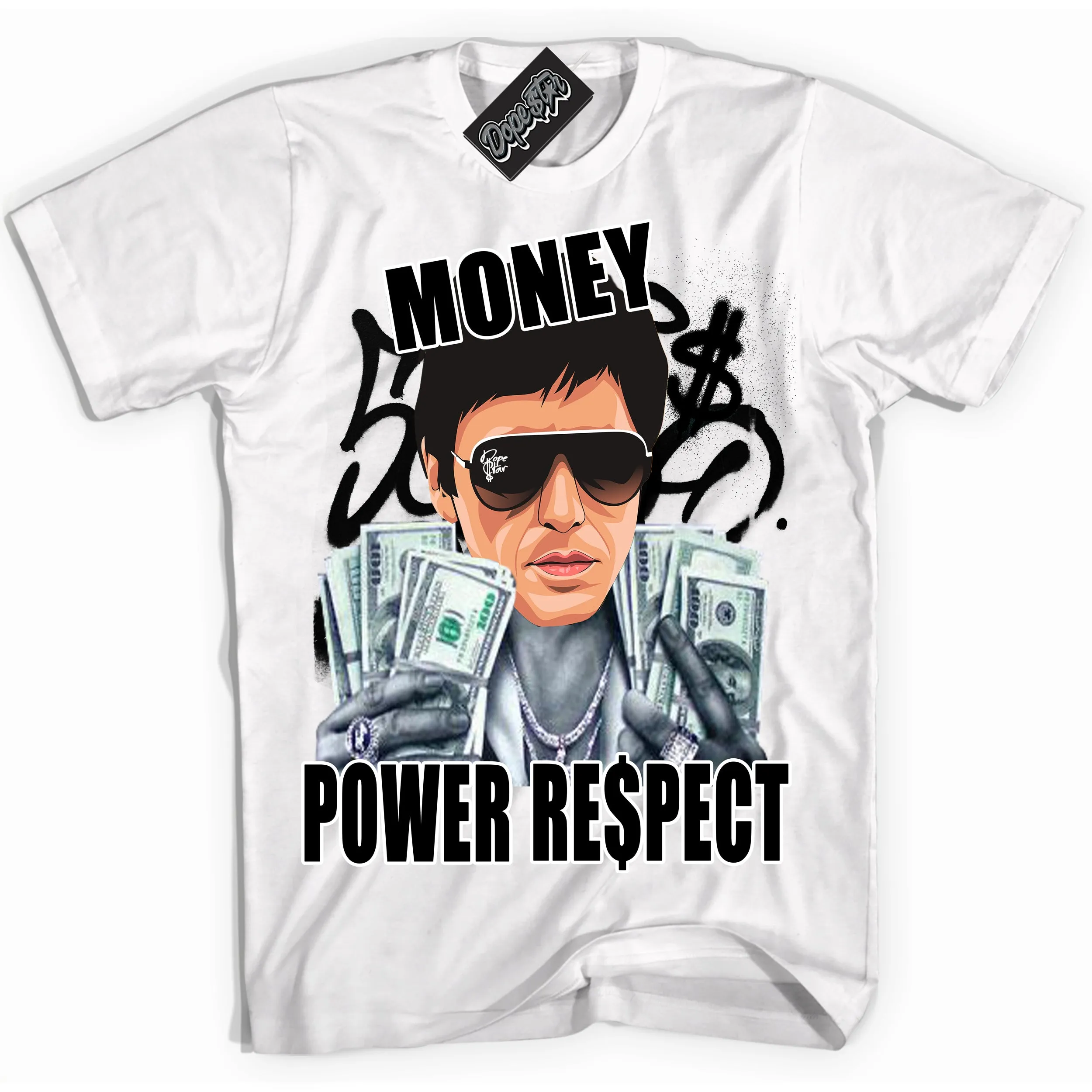 White Thunder 4s Sneaker Shirt Tony Montana Graphic