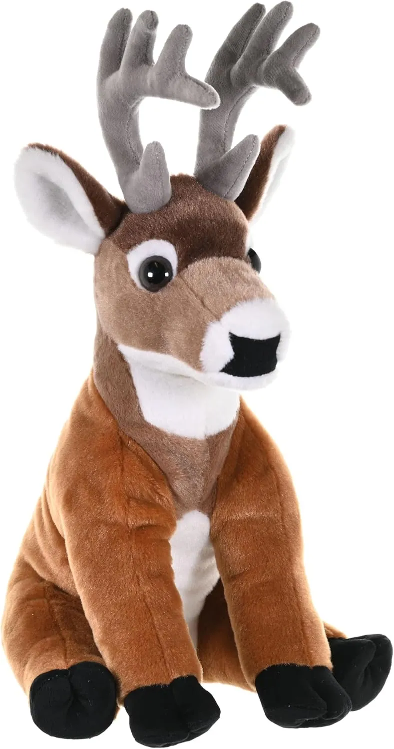 Wild Republic White Tailed Buck Plush, Stuffed Animal, Plush Toy, Gifts for Kids, Cuddlekins 12 Inches
