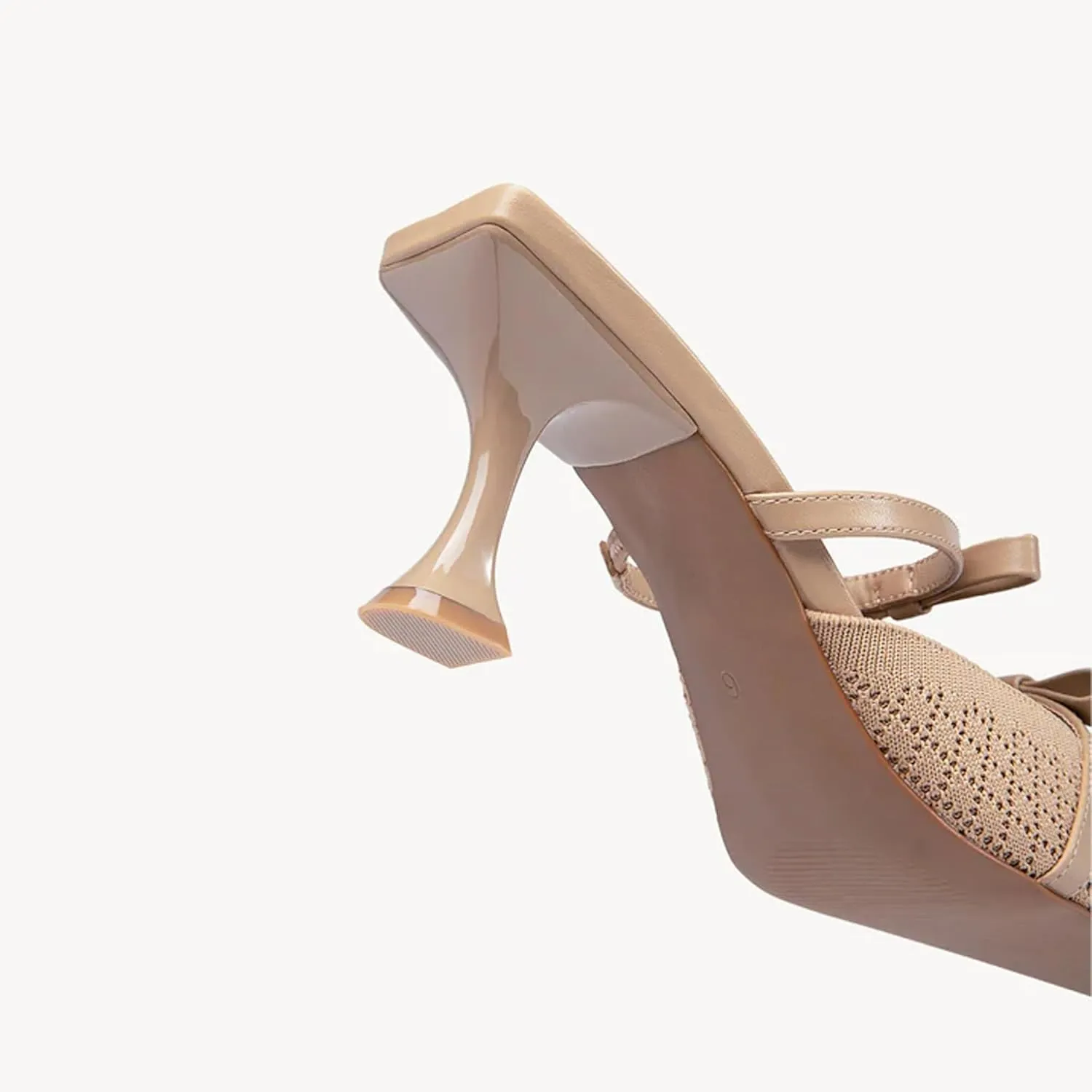 Women Heed Pumps Elegant Women Pointed Toe Pumps Mesh Pumps with Stiletto Heels