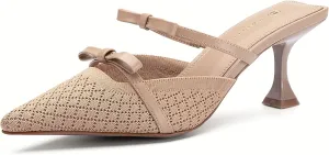 Women Heed Pumps Elegant Women Pointed Toe Pumps Mesh Pumps with Stiletto Heels