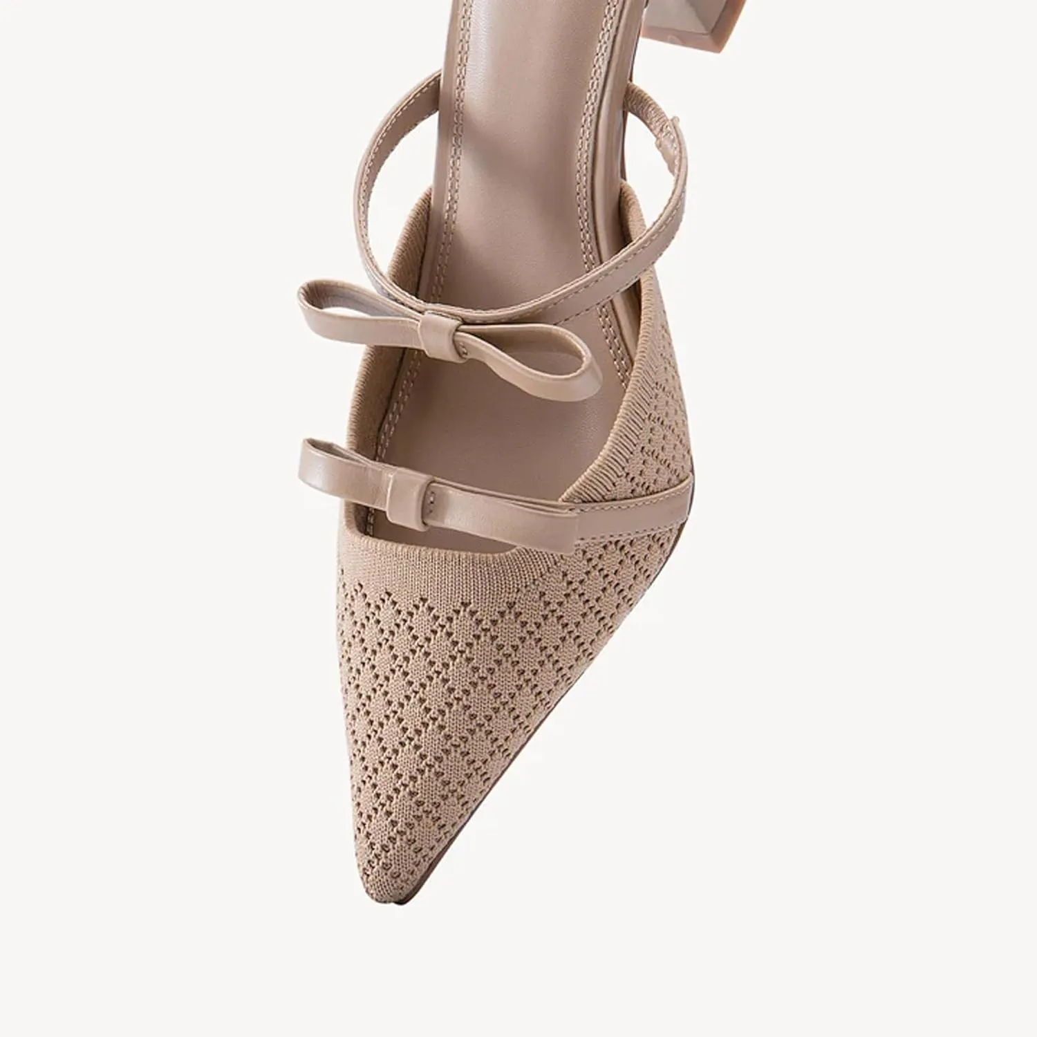 Women Heed Pumps Elegant Women Pointed Toe Pumps Mesh Pumps with Stiletto Heels