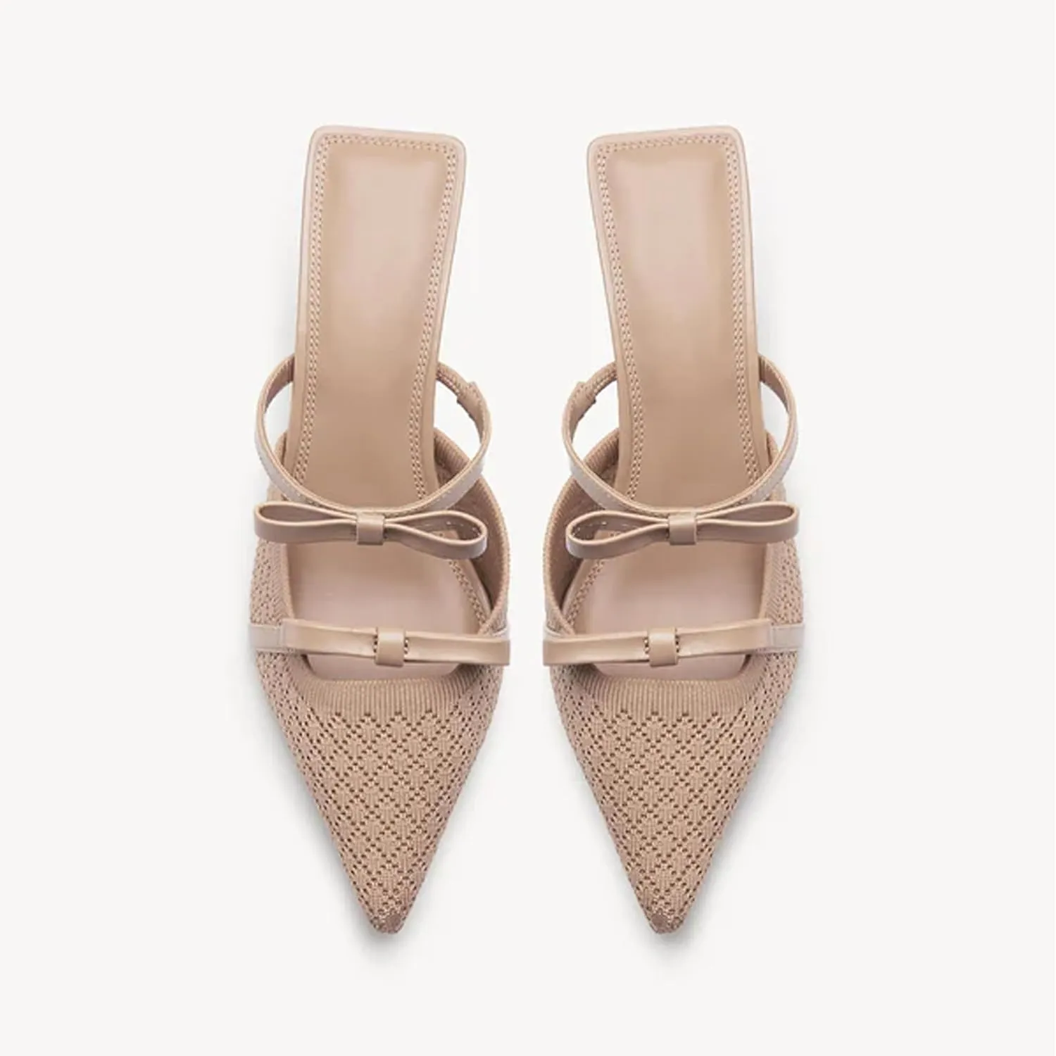 Women Heed Pumps Elegant Women Pointed Toe Pumps Mesh Pumps with Stiletto Heels