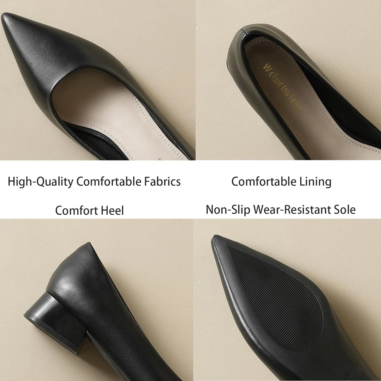Women Patent Leather Pointed Toe Low Chucky Heel Pumps Sexy Shallow Mouth Comfy Basic Slip On Block Heel Casual Office Work Dress Court Shoes