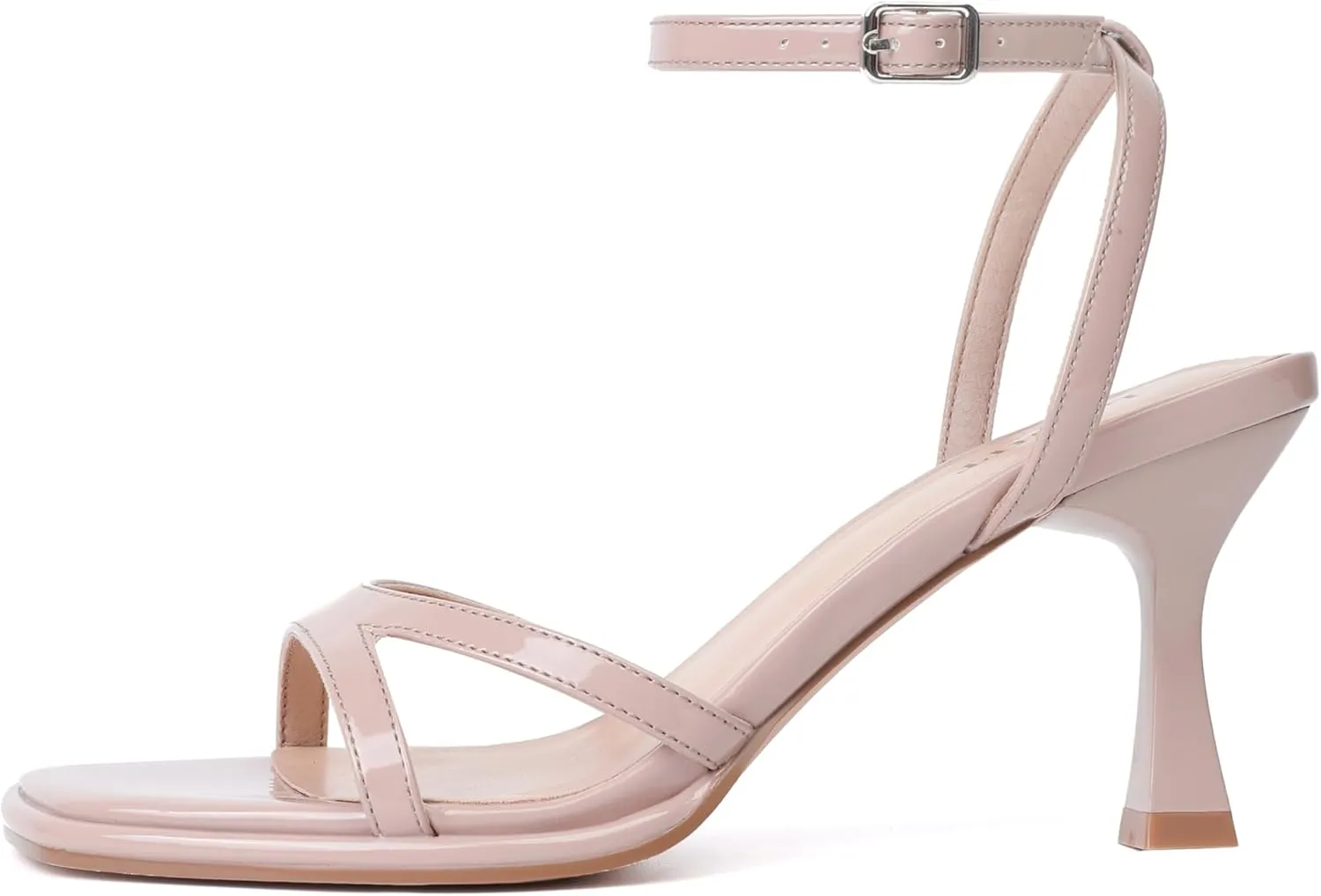 Women's Ankle Strap High Heel Sandals, Square Open Toe Chunky Heel High Heels, Suitable For Daily Party Wedding Wear