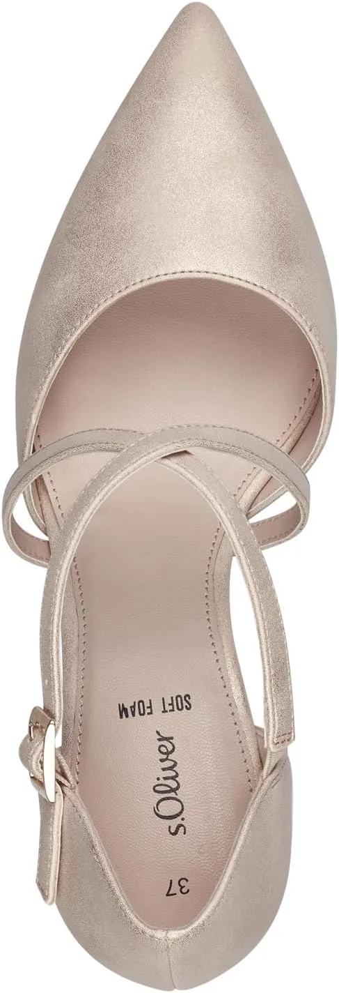 Women's Elegant Pointed Toe Pumps with Straps