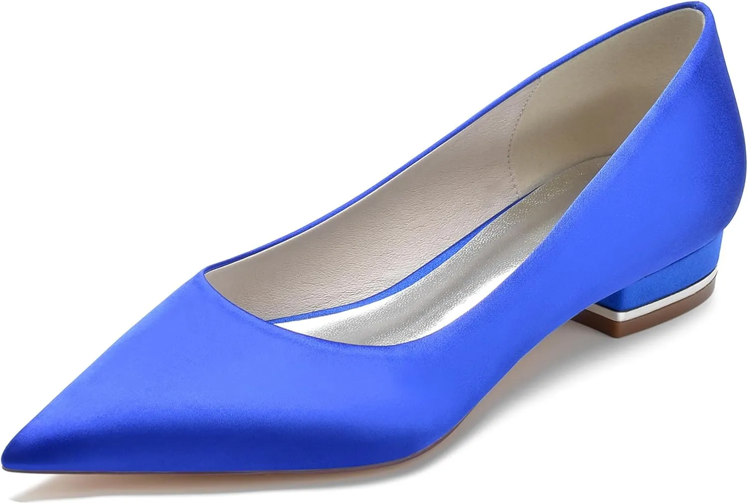Womens Elegant Wedding Pumps Solid Slip-on Formal Prom Shoes