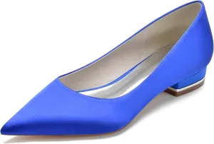 Womens Elegant Wedding Pumps Solid Slip-on Formal Prom Shoes