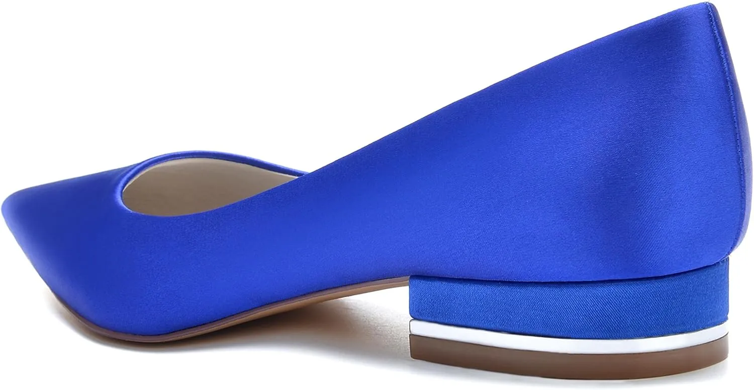 Womens Elegant Wedding Pumps Solid Slip-on Formal Prom Shoes