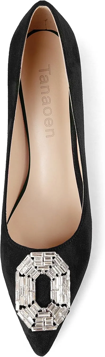 Women's Fashionable and Comfortable Single Shoes with Shallow Pointed Toe Thin Heel and Medium Heel