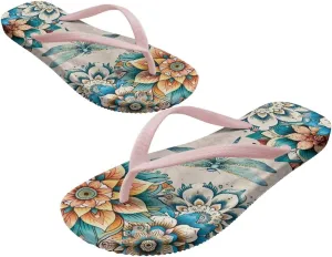 Women's Flip Flops Comfortable Summer Beach Sandals Slip On Walking Thong Sandals for Women Indoor Outdoor Slide Flat Sandal US Size 5.5-9.5