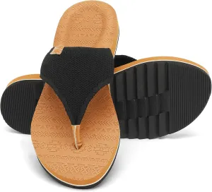 Women's Flip Flops with Arch Support - Yoga Mat Cushion Orthotic Thong Sandals for Plantar Fasciitis, Beach Walking Outdoor