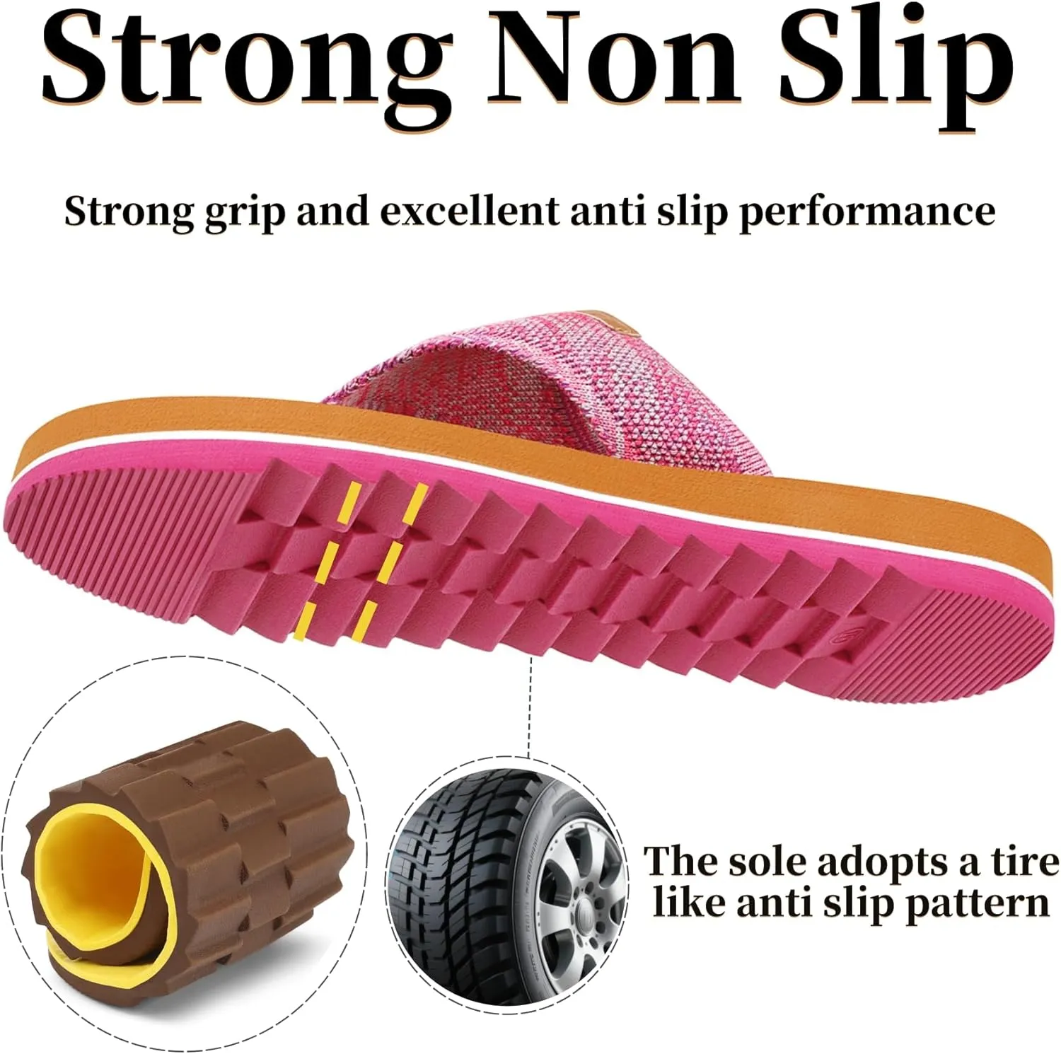 Women's Flip Flops with Arch Support - Yoga Mat Cushion Orthotic Thong Sandals for Plantar Fasciitis, Beach Walking Outdoor