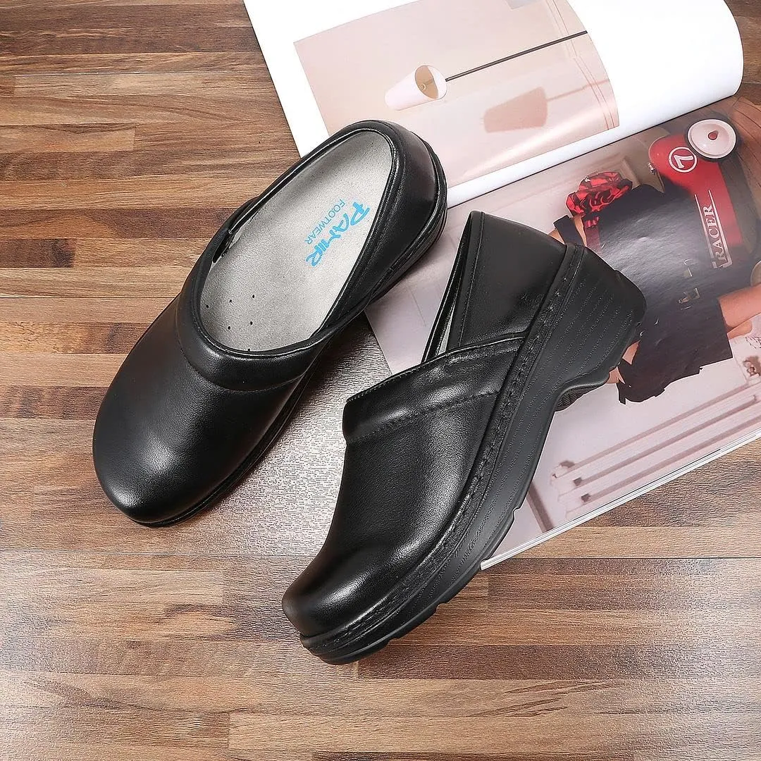 Women's Genuine Leather Clog with Arch Support