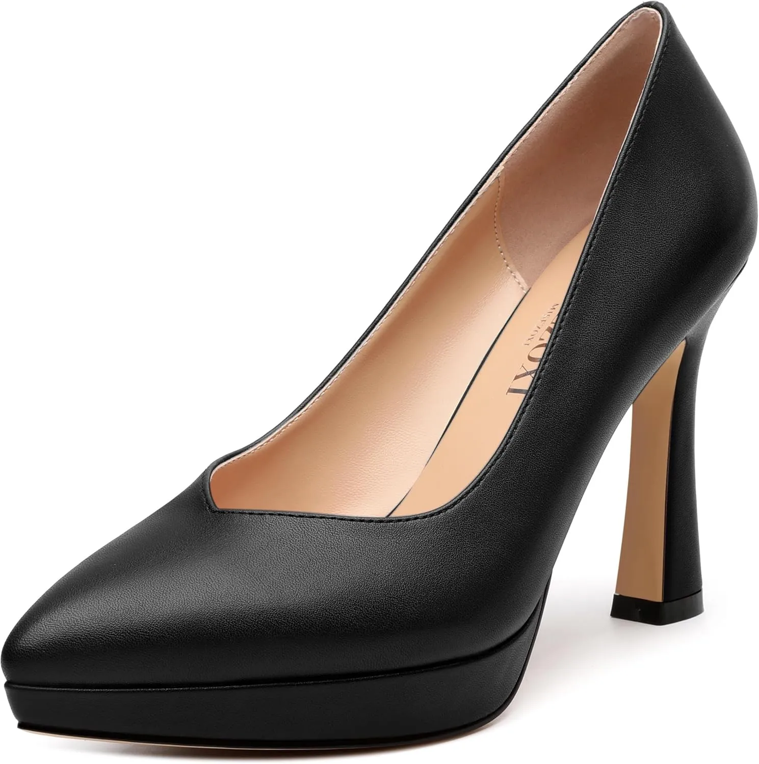 Womens Heeled Pumps, Pointed Toe Platform High Heel Pumps for Women, Platform Stiletto Pumps Shoes 4"