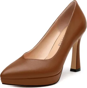 Womens Heeled Pumps, Pointed Toe Platform High Heel Pumps for Women, Platform Stiletto Pumps Shoes 4"